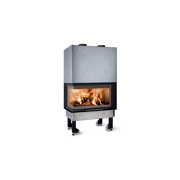 Insert à bois angle gauche LA NORDICA Monoblocco 800 Angolo SX 10kW