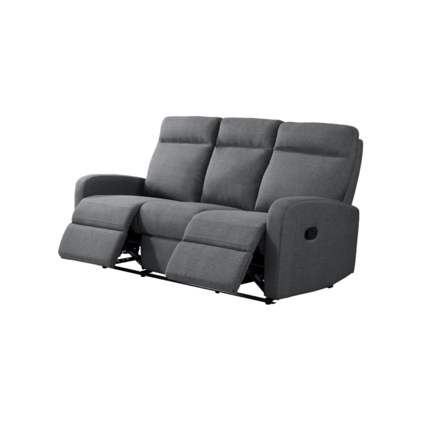 Canapé Relax 3 Places OSCAR Tissu Gris Clair – Image 7