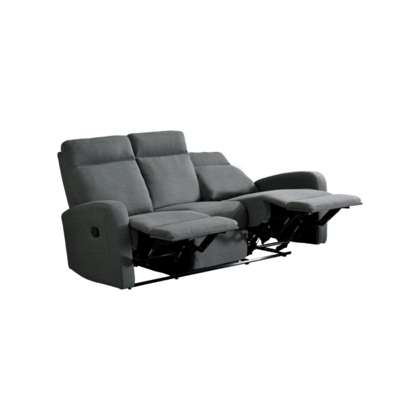 Canapé Relax 3 Places OSCAR Tissu Gris Clair – Image 6