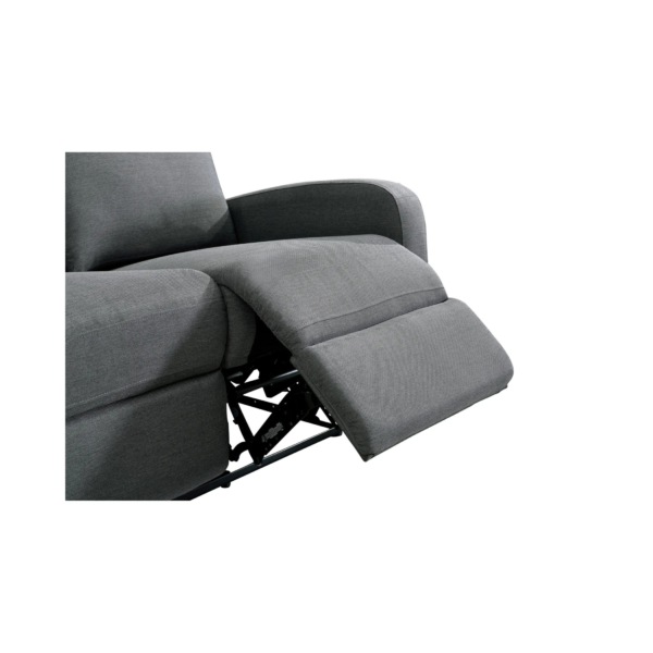 Canapé Relax 3 Places OSCAR Tissu Gris Clair – Image 2