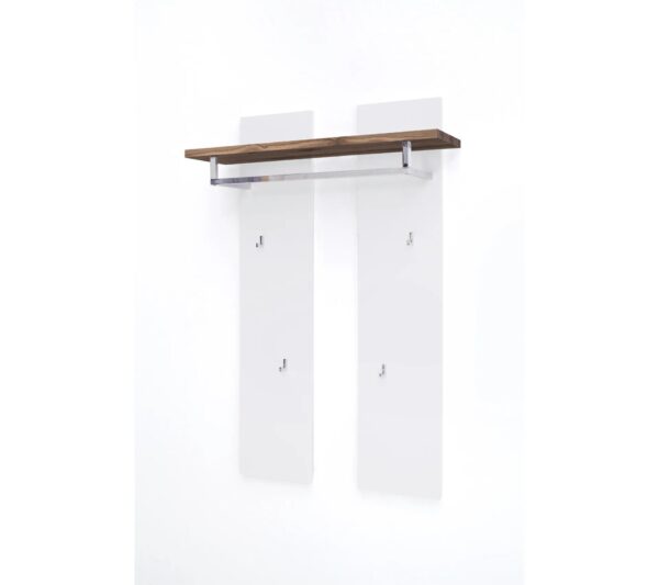 Penderie Murale Avec Étagère Coloris Laqué Blanc Mat - L91 X H135 X P25 Cm – Image 2