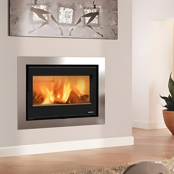 Insert à bois raccordable NORDICA Inserto 80 Wide 2.0 8kW