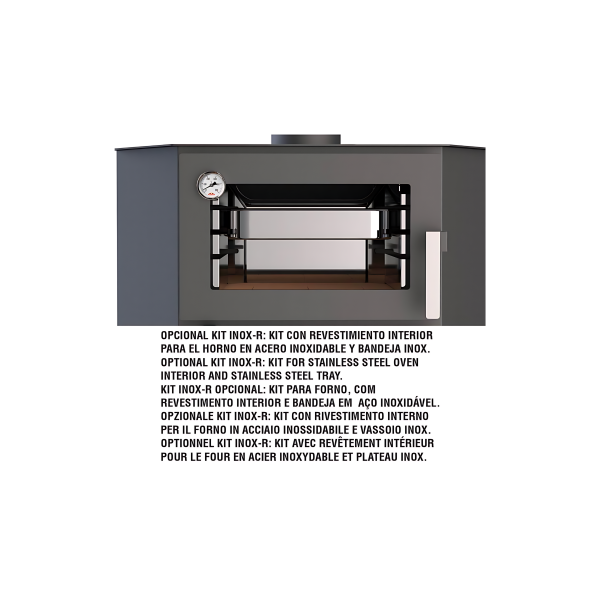 Poêle à bois d'angle avec four BRONPI Lerma H 8.7kW – Image 8