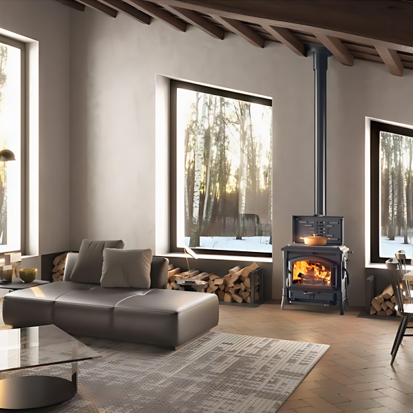 Poêle à bois en fonte LA NORDICA Isotta con cerchi Evo 11.9kW – Image 4