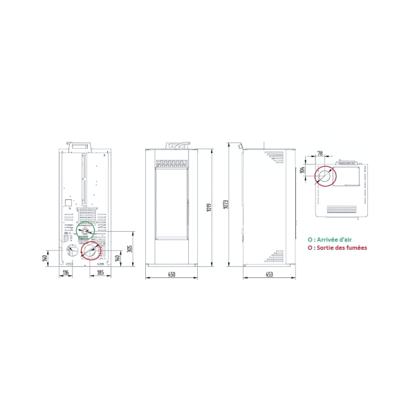 PACK Poêle à granulés C12 FIREMATIC + Kit ventouse Dinak + Module Wifi – Image 16