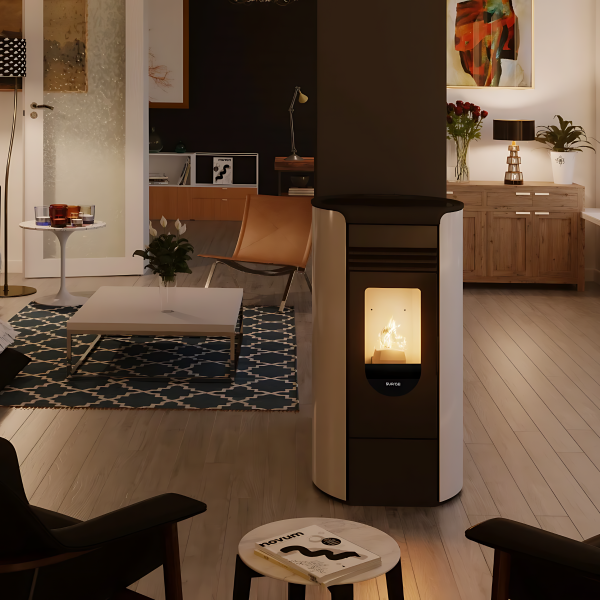 Poêle à granulés SUPRA ANAIS 9 kW Blanc – Image 2