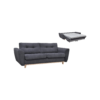 Canapé 3 places convertible express 160x190cm MILANE tissu gris anthracite – Image 3