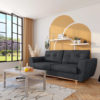 Canapé 3 places convertible express 160x190cm MILANE tissu gris anthracite