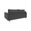 Canapé 3 places convertible semi-express SINKI tissu gris anthracite couchage 182x142cm – Image 5
