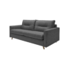 Canapé 3 places convertible semi-express SINKI tissu gris anthracite couchage 182x142cm – Image 4
