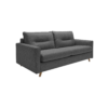 Canapé 3 places convertible semi-express SINKI tissu gris anthracite couchage 182x142cm – Image 2
