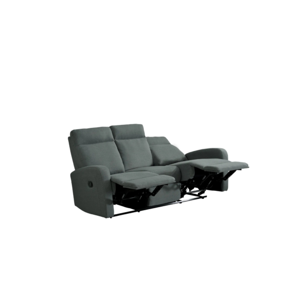 Canapé relax 3 places OSCAR tissu Gris anthracite – Image 4