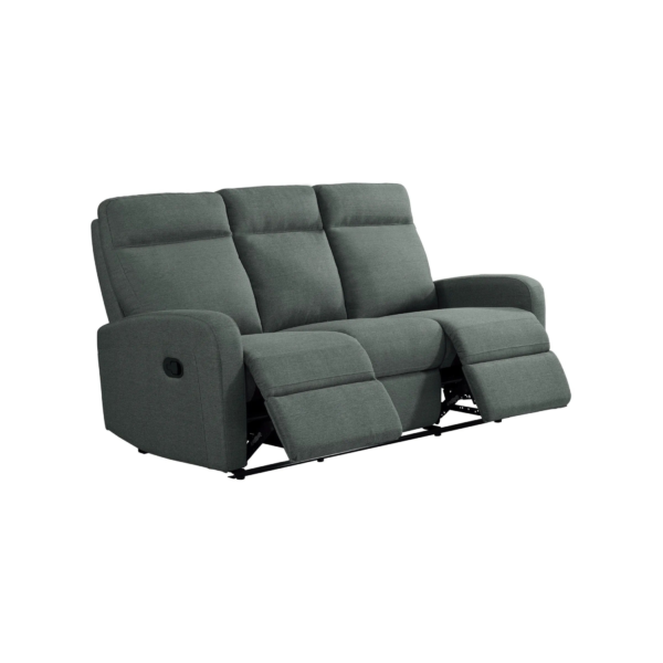 Canapé relax 3 places OSCAR tissu Gris anthracite – Image 2
