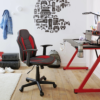 Fauteuil de bureau PUNCHY 2 Noir, rouge et gris