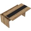 Table basse avec plateau relevable YANA Imitation chêne et noir – Image 2