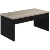 Table basse avec plateau relevable YANA Noir et imitation chêne – Image 6