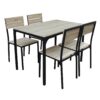Ensemble table + 4 chaises EDISON Noir et Imitation chêne – Image 9