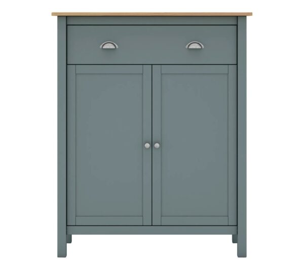 Buffet parisien MISTI vert grisé imitation chêne – Image 2
