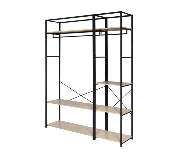 Lot De 2 Portants Vêtements En Bois Et Métal June Noir – Image 3