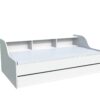 Lit avec rangements 90x190 cm BLANCA + tiroir blanc – Image 5