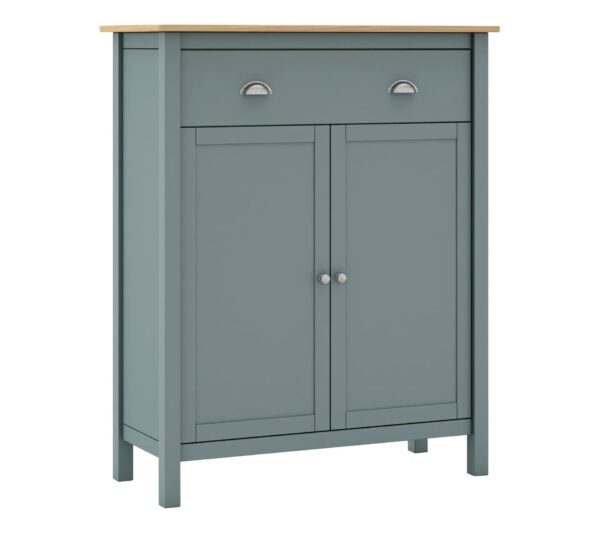Buffet parisien MISTI vert grisé imitation chêne – Image 3