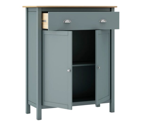 Buffet parisien MISTI vert grisé imitation chêne – Image 4