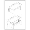 Table basse avec plateau relevable YANA Noir et imitation chêne – Image 5