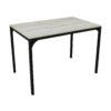 Ensemble table + 4 chaises EDISON Noir et Imitation chêne – Image 6