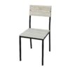 Ensemble table + 4 chaises EDISON Noir et Imitation chêne – Image 7