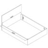Lit coffre 140x190cm MALACA + sommier métallique relevable imitation chêne et rotin – Image 7