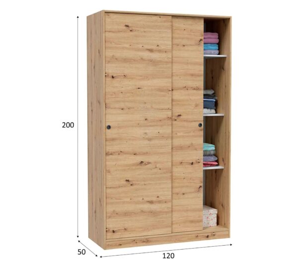 Armoire 2 portes TOP imitation chêne – Image 9